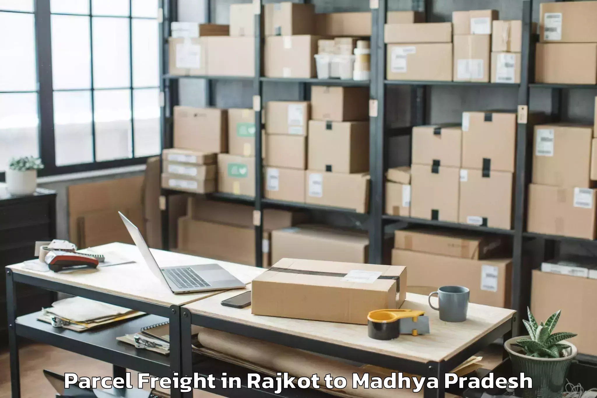 Quality Rajkot to Prithvipur Parcel Freight